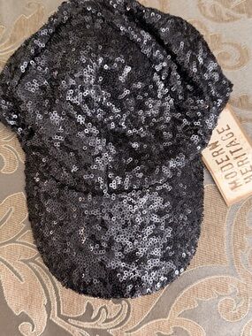 Heritage Black Sequin Cap